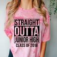 Straight Outta Junior High Graduation Class Of 2018 Comfort Color Blast T-Shirt Clay