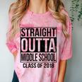 Straight Outta Middle School Graduation Comfort Color Blast T-Shirt Clay