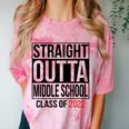 Straight Outta Middle School Graduation Shirt Class Of 2022 Comfort Color Blast T-Shirt Clay