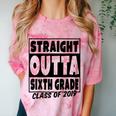 Straight Outta Sixth Grade Class Of 2019 Graduation Comfort Color Blast T-Shirt Clay