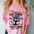 I Survived 8th Grade Graduated Cat Graduation Comfort Color Blast T-Shirt Clay