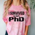I Survived My Dad's PhD Graduation Comfort Color Blast T-Shirt Clay