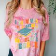 i Survived My Daughter's Bachelors Degree Groovy Graduation Comfort Color Blast T-Shirt Clay