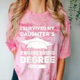 I Survived My Daughter's Engineering Degree Graduation Comfort Color Blast T-Shirt Clay