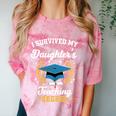 I Survived My Daughter's Teaching Degree Graduation Comfort Color Blast T-Shirt Clay