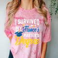 i Survived My Fiance's Masters Degree Graduation Gifts Comfort Color Blast T-Shirt Clay