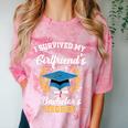 I Survived My Girlfriend's Bachelor's Degree Graduation Comfort Color Blast T-Shirt Clay
