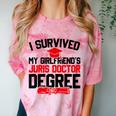I Survived My Girlfriend's Juris Doctor Degree Graduation Comfort Color Blast T-Shirt Clay