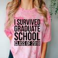 I Survived Graduate School Class Of 2018 Graduation Comfort Color Blast T-Shirt Clay