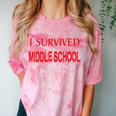 I Survived Middle School Graduation Shirt T-Shirt Comfort Color Blast T-Shirt Clay