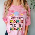 I Survived My Mom's Master's Degree Master Graduation Comfort Color Blast T-Shirt Clay