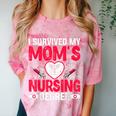 I Survived My Mom’s Nursing Degree Nurse Nursing Graduation Comfort Color Blast T-Shirt Clay