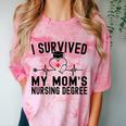 I Survived My Mom's Nursing Degree Nursing School Graduation Comfort Color Blast T-Shirt Clay