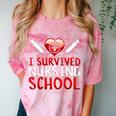 I Survived Nursing School Graduation Cool Comfort Color Blast T-Shirt Clay