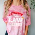I Survived My Partner's Law Degree Graduation Shirt Comfort Color Blast T-Shirt Clay