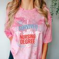I Survived My Sister'S Nursing Degree Sis Nurse Graduation Comfort Color Blast T-Shirt Clay