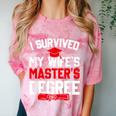 I Survived My Wife's Master's Degree Graduation Comfort Color Blast T-Shirt Clay