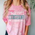 I Survived My Wife's Masters Degree Graduation Friends Comfort Color Blast T-Shirt Clay