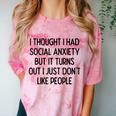 I Thought I Had Social Anxiety Introvert Slogan Comfort Color Blast T-Shirt Clay I Thought I Had Social Anxiety Introvert Slogan Comfort Color Blast T-Shirt Clay