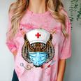 Tiger Nurse RN ER Nursing School Graduation Comfort Color Blast T-Shirt Clay