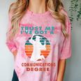 Trust Me I'Ve Got A Communications Degree College Graduation Comfort Color Blast T-Shirt Clay