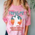 Trust Me I'Ve Got A Human Services Degree College Graduation Comfort Color Blast T-Shirt Clay