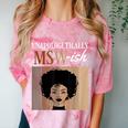 Unapologetically MSW-Ish Student Graduation Afro Comfort Color Blast T-Shirt Clay