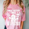 I Went Outside Once Introverts Joke Social Loner Comfort Color Blast T-Shirt Clay