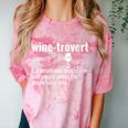 Wine-Trovert Wine Humor Definition Introvert Comfort Color Blast T-Shirt Clay