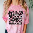 Women Senior Mom Class Of 2026 Retro Graduation Senior Mama Comfort Color Blast T-Shirt Clay
