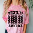 Wrestling Senior 2026 Graduation Comfort Color Blast T-Shirt Clay