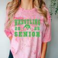 Wrestling Senior Night Wrestling Senior 2025 Graduation 32 Comfort Color Blast T-Shirt Clay