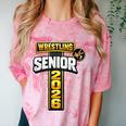 Wrestling Senior Night Senior 2026 Faith Cross Graduation Comfort Color Blast T-Shirt Clay