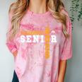 Wrestling Senior Night Wrestling Senior 2026 Graduation 27 Comfort Color Blast T-Shirt Clay