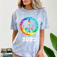 2023 Graduation Class Year Tie Dye Peace Sign Graduate Shirt Comfort Color Blast T-Shirt Ocean