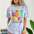 2025 Last Day Of School Autograph Kindergarten Graduation Comfort Color Blast T-Shirt Ocean