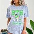5th Grade Graduate Dinosaur Dab Graduation School Comfort Color Blast T-Shirt Ocean