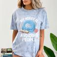 Anti-Social Club Homebody Introvert Hibernate Hermit Shyness Comfort Color Blast T-Shirt Ocean