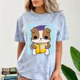 Bulldog Anime Pup Graduation Comfort Color Blast T-Shirt Ocean