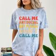Call Me Antisocial But Please Don't Call Me Introvert Comfort Color Blast T-Shirt Ocean