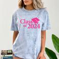 Class Of 2024 Pink For Girls And Women Graduation Comfort Color Blast T-Shirt Ocean
