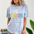 Class Of 2035 Grow With Me Checklist Graduation Comfort Color Blast T-Shirt Ocean