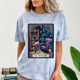 Color Graphic The Introvert Tarot Card Raglan Baseball Tee Comfort Color Blast T-Shirt Ocean