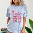 Coquette Pink Bow Flowers Senior 2026 2027 Graduation Comfort Color Blast T-Shirt Ocean