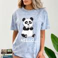 Cute Introvert Vibes – Panda Hello & Goodbye Comfort Color Blast T-Shirt Ocean