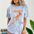 Dinosaur Graduation I Roared Through Kindergarten T-Shirt Comfort Color Blast T-Shirt Ocean