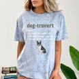 Dog-Trovert Boston Terrier Humor Definition Introvert Comfort Color Blast T-Shirt Ocean