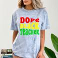 Dope Teacher African American Graduation History Month Comfort Color Blast T-Shirt Ocean