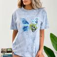Frutiger Aero Aesthetic Butterfly Computer Fishes Scenery Raglan Baseball Tee Comfort Color Blast T-Shirt Ocean