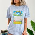 Frutiger Aero Aesthetic Rainbow Glitch Art Premium Tri-Blend Comfort Color Blast T-Shirt Ocean